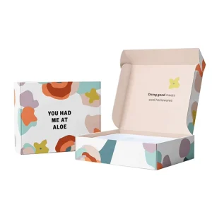 Box En Carton Custom Design Luxury Paper Shipping Box Colorful Skincare Mailer Cosmetic Packaging Box with logo for Groceries