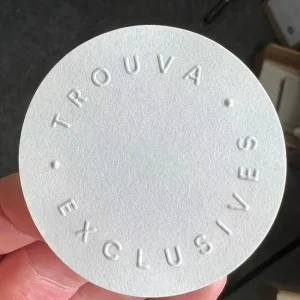 Brand Exclusive Custom Stickers Eco Friendly Art Paper Material 3D Logo with Embossing Craftsmanship