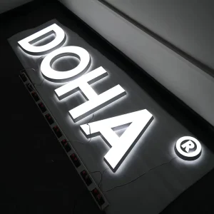 Brand Identity Custom LED Logo Sign for Advertising Companies & Businesses-Waterproof IP65 Outdoor Acrylic with LED Glow