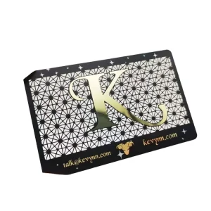 Brand New Product Customizable Size Exclusive Black Metal Credit Card Business Card with Distinctive Design