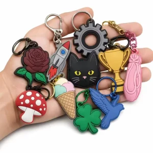 Branded Soft PVC Key Chain Tag Embossed 3D Icon Print Advertising Handout Pack Low Entry Barrier Free Mockup Service D