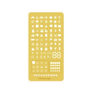 Brass Bullet Journal Stencil Metal Layouts Icons Template