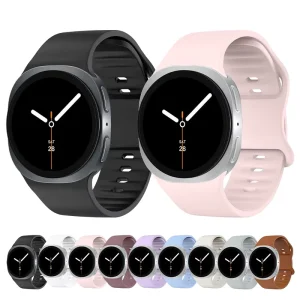 Breathable Replacement Rubber Straps Steel Buckle for Samsung Galaxy Watch 8 40mm 44mm