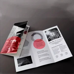 Brochure Printing and Design Services for Trifold Z Fold Custom Foldable Map and Slit Printing Flyers and Booklets Fast Sample