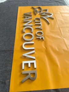 Brushed 304 Stainless Steel Nameplate Eco Friendly Indoor Sign with Easy Installation for Hotels & Buildings