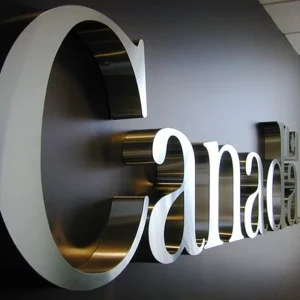 Brushed Custom Stainless Steel Fabricated Alphabet Letters Silver Mirror Steel 3D Logo Sign