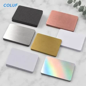 Brushed Gold Silver Blank PVC Waterproof Label For UV Printing Holographic Rainbow VIP Membership Label