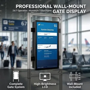 Built-to-Order FIDS Terminal Custom LCD Display System With CMS For Airport & Subway Passenger Information And Wayfinding