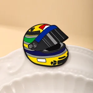 Bulk Custom Enamel Lapel Pin Soft Hard Racing Helmet Motorsport Gift Collectible Brooch Metal Badge Enamel Pins
