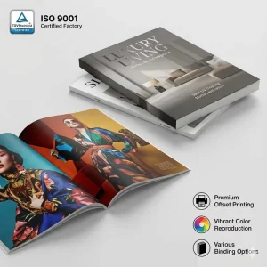 Bulk Custom Full Color Catalog Magazine And Book Printing High Quality Glossy Brochure Production At Competitive Prices