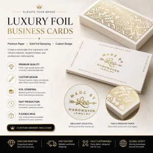 Bulk High-end Custom Printed Business Card with Hot Gold Stamping for Enterprise Marketing Needs