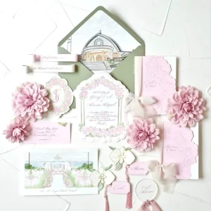 Bulk Personalized Wedding Invitation Suite Full Set Suitable for International Distributors and Retail Suppliers