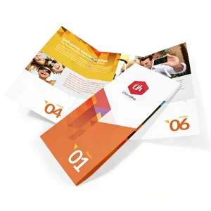 Bulk printing and printing of color pages, single pages, foldouts, customization, A4 enterprise folding brochures, flyers