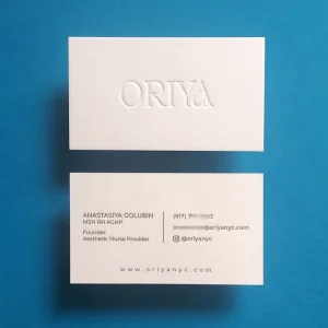 Business Cards for Small Businesses Embossed Logo