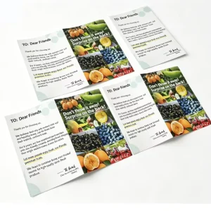 Business Custom Eco-friendly Cardboard Flyers Brochures-Full Color Offset/Digital Printing Custom Logo Promotion Print on Demand