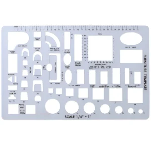 Bview Plastic Drawing Template Ruler House Plan Interior Design and Furniture Templates Drafting Tools and Ruler Shapes