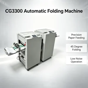 CG3300 Automatic Booklet Maker Machine Heavy Duty Stapling Folding System 1500 Copies/Hour for Print Shop Binding