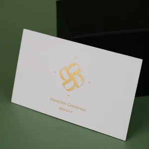 Card Production Printing High-end Business Card Customized Embossed White Double-sided Visiting Card With Logo