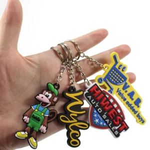 Cartoon 2d 3d Soft Pvc Keychain Rubber Gift Key Chain Custom Logo Silicone Keychain