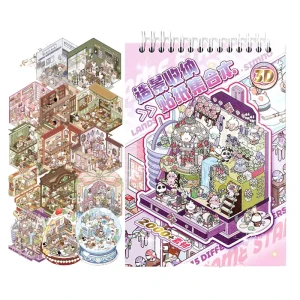 Cartoon Anime 3D Stereoscopic Landscape Decorative Stickers No Cutting Miniature Scene for Children’s Quiet Space