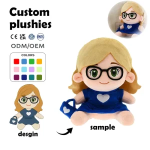 Cartoon Characters Cotton Plush PP Cotton Filled Customized Dolls Custom Toy Box Blind Box Keychain Unisex School Mascot Doll