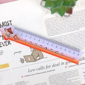 Cartoon Cute Acrylic Ruler Customized logo Anime Peripherals Advertising Promotion Ruler Student Stationery Gifts
