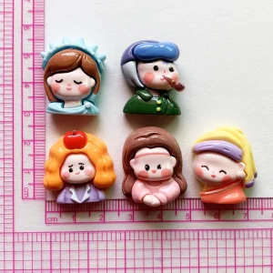 Cartoon Resin Accessories Famous Painting Character Girls DIY