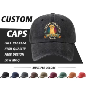 Casquette Gorras Kappe 100% Cotton Vintage Washed Snapback Hat Structured Custom Embroidery Logo Baseball Cap