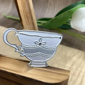 Ceramic Mug Metal Die-Cutting and Embossing Template Tool for Scrapbooking, Cardmaking, and Photo Album Decoration