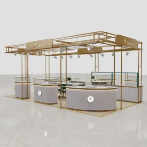 Checkout Kiosk Cabinet Counter Display Showcase Rack for Jewelry Bag Watch Elegant Mall Design for Shop