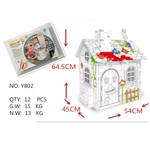 Children’s DIY Educational Drawing Toy Handmade Coloring Painting Toy Inspired by Paper House Graffiti