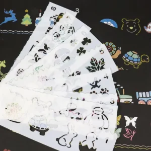 Children’s DIY Handmade Painting Template Set with Animals Pattern Photo Album 8 Designs 1 Set