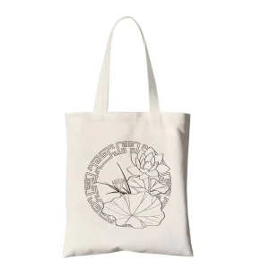Children’s DIY Sewing Cartoon Flower Cotton Tote Bag
