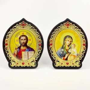 China Manufacturer Metal Craft Customized Orthodox Icon Jesus Virgin Mary Icon Religion Gift Church Decorations
