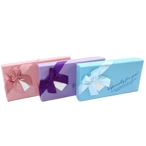 Chocolate Gift Packaging Box Colorful Luxury Candy Rigid Boxes Matt Lamination Wax Coated Paper Rectangle Recyclable