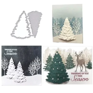 Christmas Tree Metal Die Cut Embossing Template Tool for DIY Scrapbooking Cardmaking and Photo Album Craft Decoration
