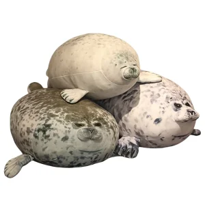 Chubby Blob Seal Pillow Cute Seal Plush Toy Cotton Stuffed Animals Home Sofa Decoration Plush Fat Seal Cushion