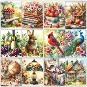 Classic Country Style Lovely Aesthetic Hand Designed Decor 5D DIY Diamond Painting for Home Idyllic Scenery