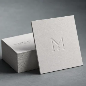 Classic Design Embossed Business Card Flexible Custom Options Timeless Appearance Fast Shipping for Businesses