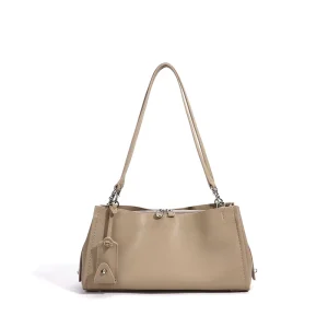 Classic Leather Handbag Women’s Genuine Leather Shoulder Large Capacity Multi-Pocket Tote Bag