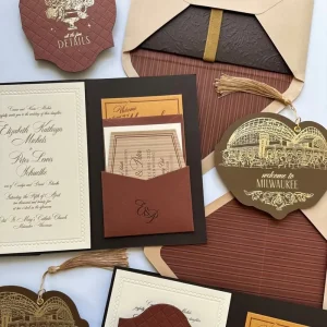 Classic Style Wedding Invitation Suite Custom Logo Text Perfect for Small Business Retailers and B2B Clients