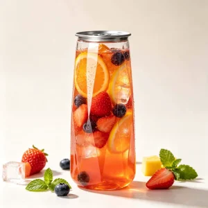 Clear Beverage PET Can with Aluminum Pull-Ring Lid