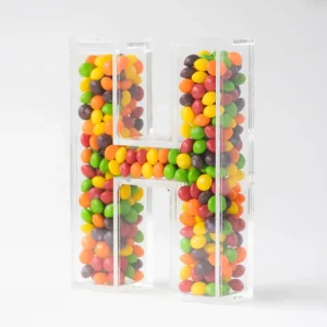Clear Custom Lucite Letters 3D Elegant Design Acrylic Fillable Letter Acrylic Fillable Numbers