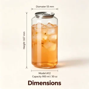 Cold Brew Coffee Clear Plastic PET Can with BPA Free Material 900ml 30oz