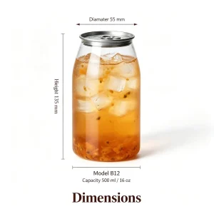 Cold Brew Coffee Juice PET Can with Lightweight Plastic OEM ODM for Soda Beer Milk Tea 500ml 16oz