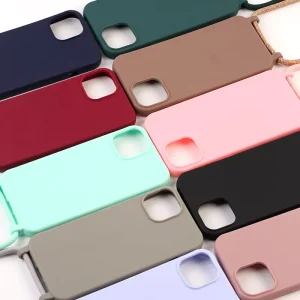 Colored Phone Cover Shell Crossbody Necklace Holder for Samsung Xiaomi Huawei Oppo Motorola Vivo iPhone Case