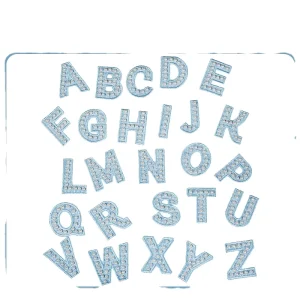 Colorful English Letters with Pearl Custom Pearl Letter Color Patch with Crystal Letter Ironing Patch Handmade