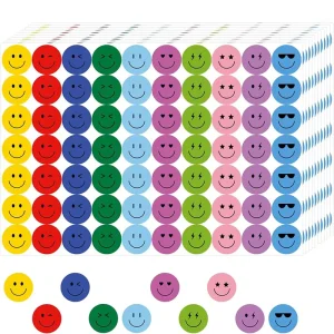 Colorful Happy Smile Sticker Sheets Wedding Anniversary Invitation Children’s Teaching Incentive Stickers