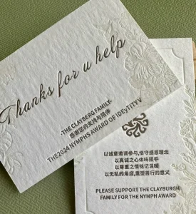 Colorful Paper Business Thank You Cards High Quality Custom Paper Cards