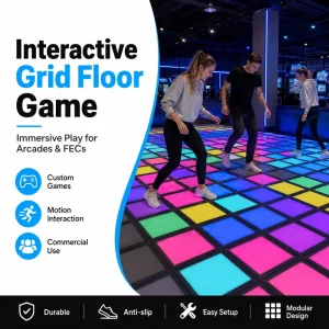 Commercial Activate Game Grid Interactive LED Floor System Multiplayer Motion Game for Arcade FEC and Entertainment Center